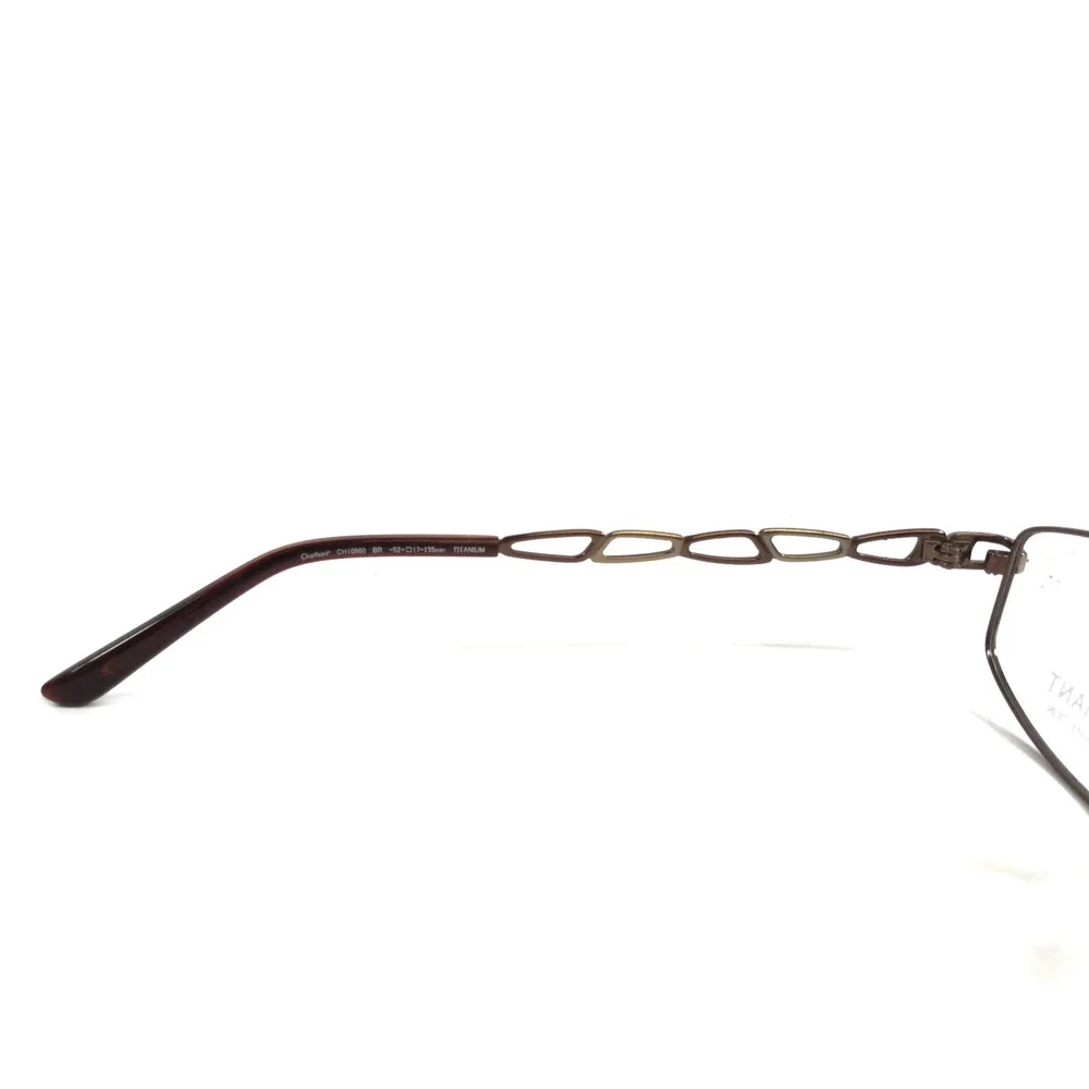 Charmant Eyeglasses Frames CH10860 BR Brown Wire Rim Titanium 52-17-135